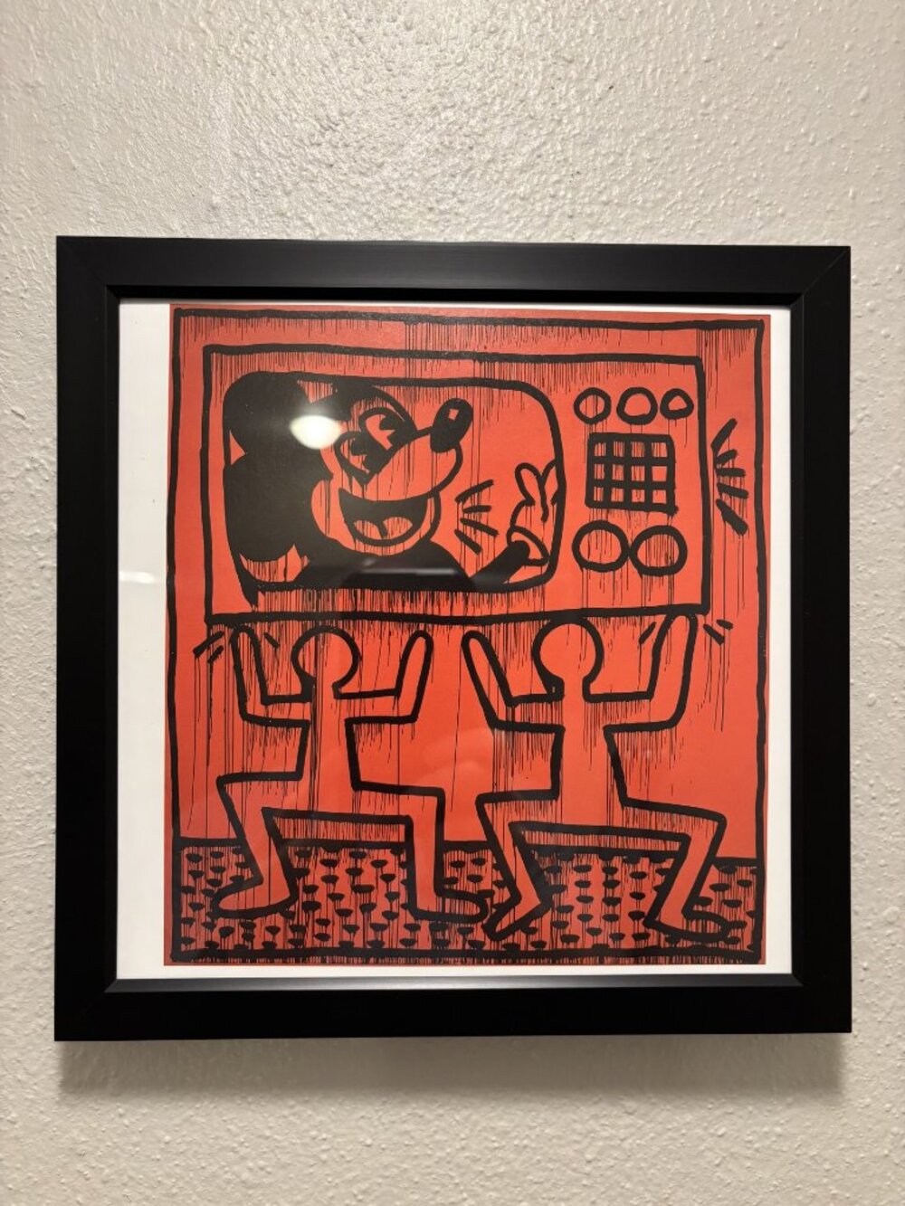 Keith Haring Framed 8x8 Inch Art Print - Mickey Mouse
